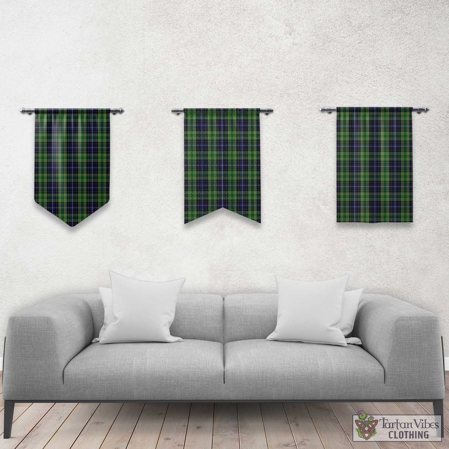 McKellar Tartan Gonfalon, Tartan Banner Rectangle - Tartan Vibes Clothing