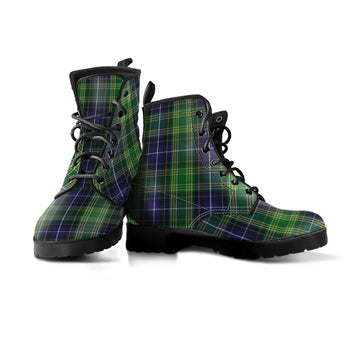 McKellar Tartan Leather Boots Men' Boots - Tartan Vibes Clothing