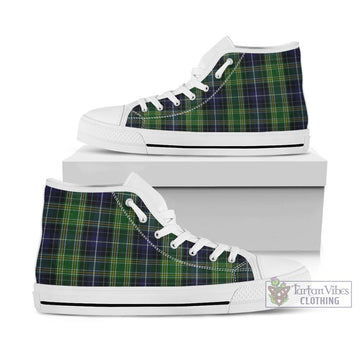 McKellar Tartan High Top Shoes Kid High Top - White Sole - Tartan Vibes Clothing
