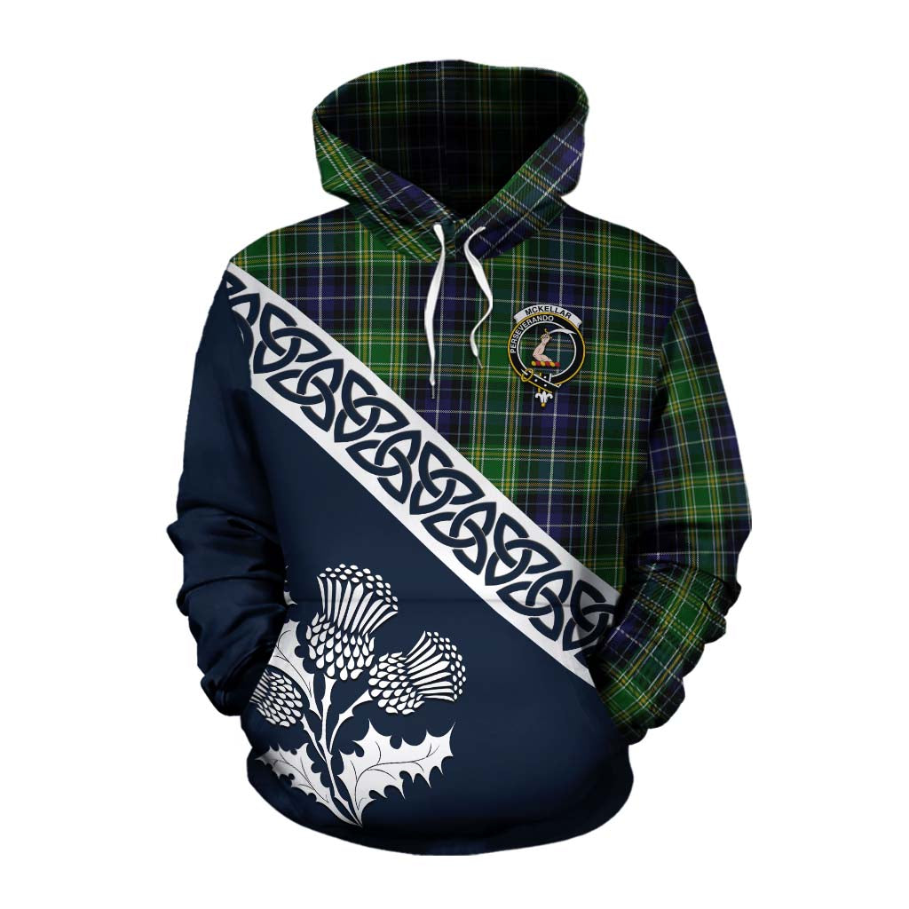 McKellar Tartan Cotton Hoodie Featuring Thistle and Scotland Map Pullover Hoodie XS - Tartan Vibes Clothing