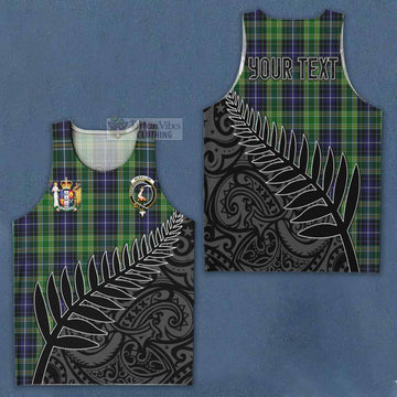 McKellar Crest Tartan Men's Tank Top with New Zealand Silver Fern Half Style Men - Tartan Vibes Clothing