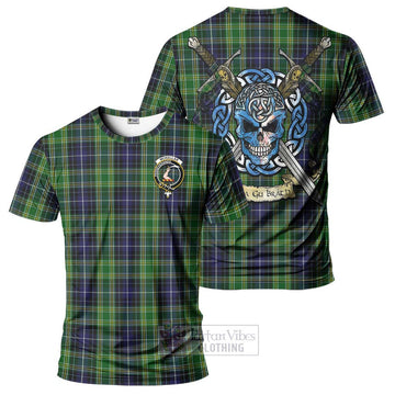 McKellar Tartan T-Shirt with Family Crest Celtic Skull Style Kid's Shirt - Tartan Vibes Clothing