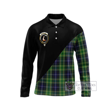 McKellar Tartan Long Sleeve Polo Shirt with Family Crest and Military Logo Style Unisex - Tartan Vibes Clothing