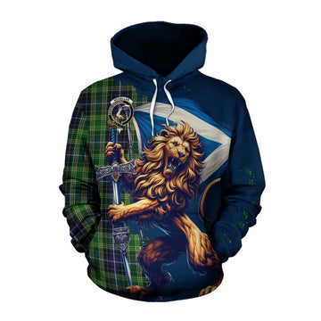 McKellar Tartan Family Crest Cotton Hoodie with Scottish Majestic Lion Pullover Hoodie XS - Tartan Vibes Clothing