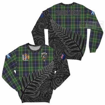 McKellar Crest Tartan Sweatshirt with New Zealand Silver Fern Half Style Unisex - Tartan Vibes Clothing