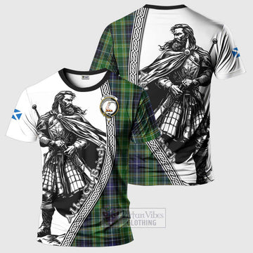 McKellar Tartan Clan Crest T-Shirt with Highlander Warrior Celtic Style Kid's Shirt - Tartan Vibes Clothing