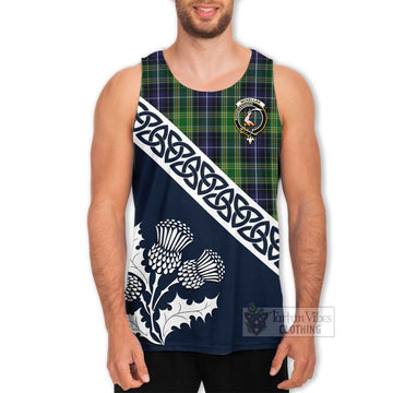 McKellar Tartan Men's Tank Top Featuring Thistle and Scotland Map Men - Tartan Vibes Clothing
