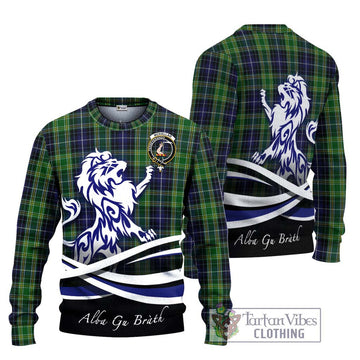 McKellar Tartan Ugly Sweater with Alba Gu Brath Regal Lion Emblem Unisex - Tartan Vibes Clothing