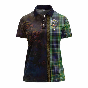 McKellar Tartan Family Crest Women's Polo Shirt Alba Gu Brath Be Brave Lion Ancient Style