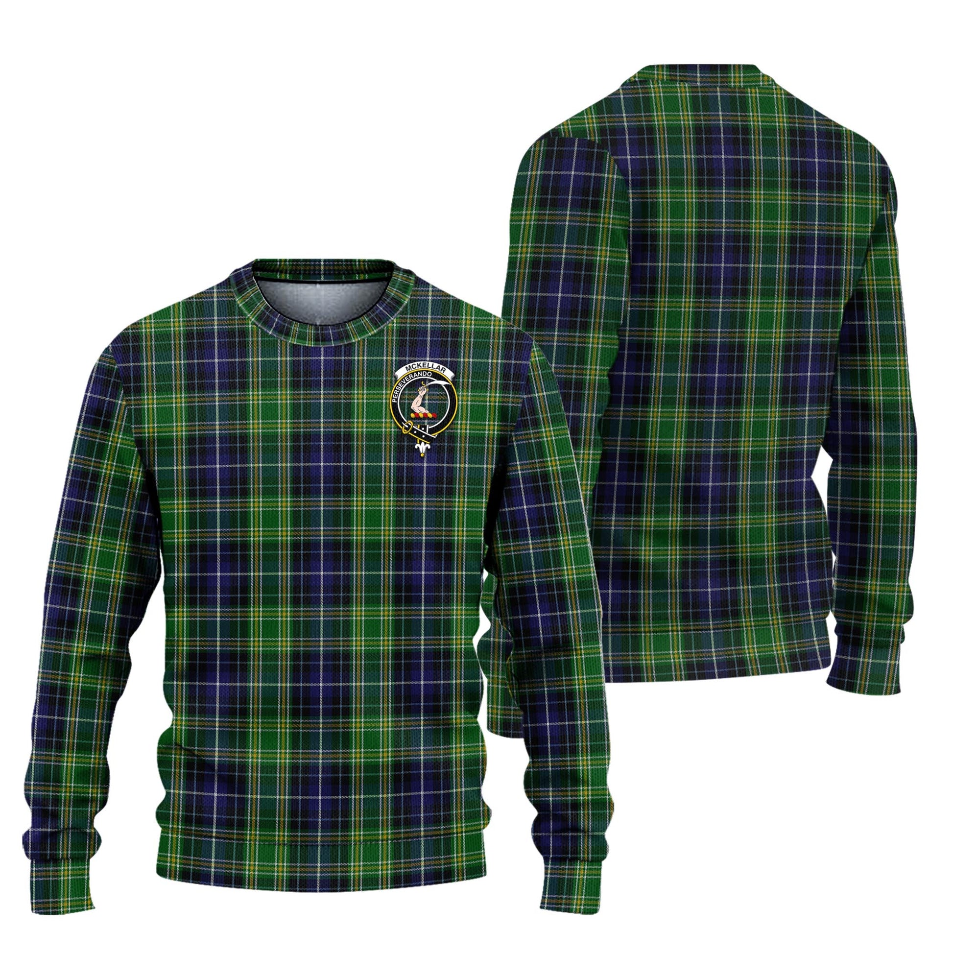 McKellar Tartan Knitted Sweater with Family Crest Unisex - Tartanvibesclothing