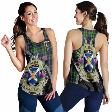 McKellar Tartan Family Crest Women's Racerback Tanks Lion Rampant Royal Thistle Shield Celtic Inspired 4XL - Tartan Vibes Clothing