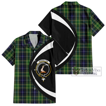 McKellar Tartan Hawaiian Shirt with Family Crest Circle Style Kid - Tartan Vibes Clothing