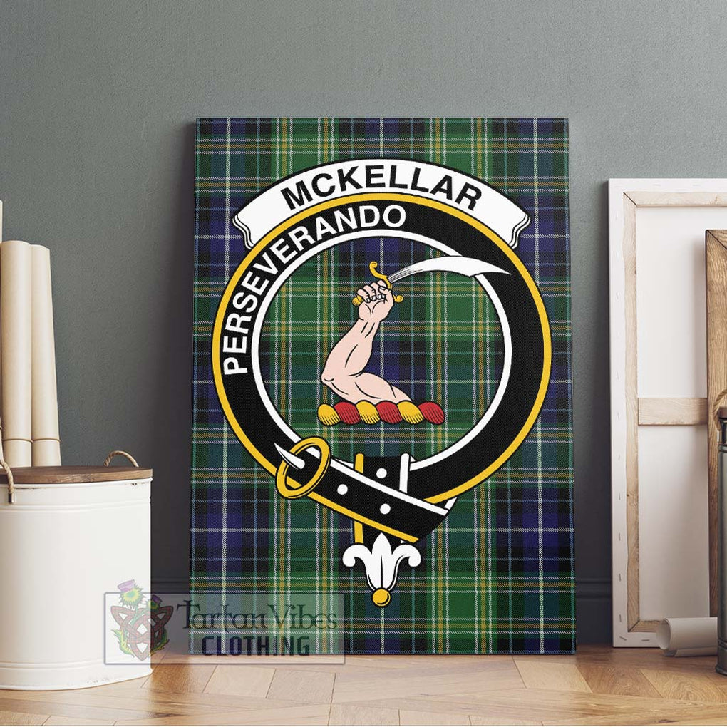 McKellar Tartan Canvas Print Wall Art with Family Crest Without Frame - Tartan Vibes Clothing