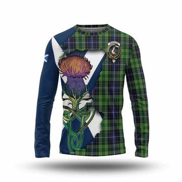 McKellar Tartan Family Crest Long Sleeve T-Shirt Scottish Thistle Celtic Inspired Unisex - Tartan Vibes Clothing