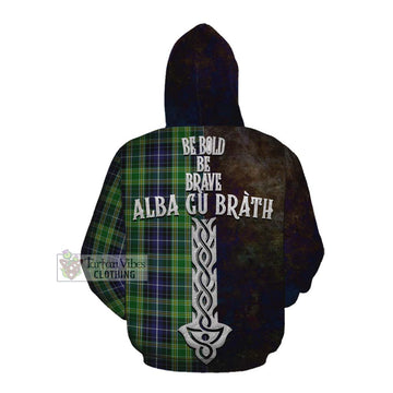 McKellar Tartan Family Crest Cotton Hoodie Alba Gu Brath Be Brave Lion Ancient Style Pullover Hoodie - Tartan Vibes Clothing