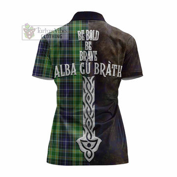 McKellar Tartan Family Crest Women's Polo Shirt Alba Gu Brath Be Brave Lion Ancient Style