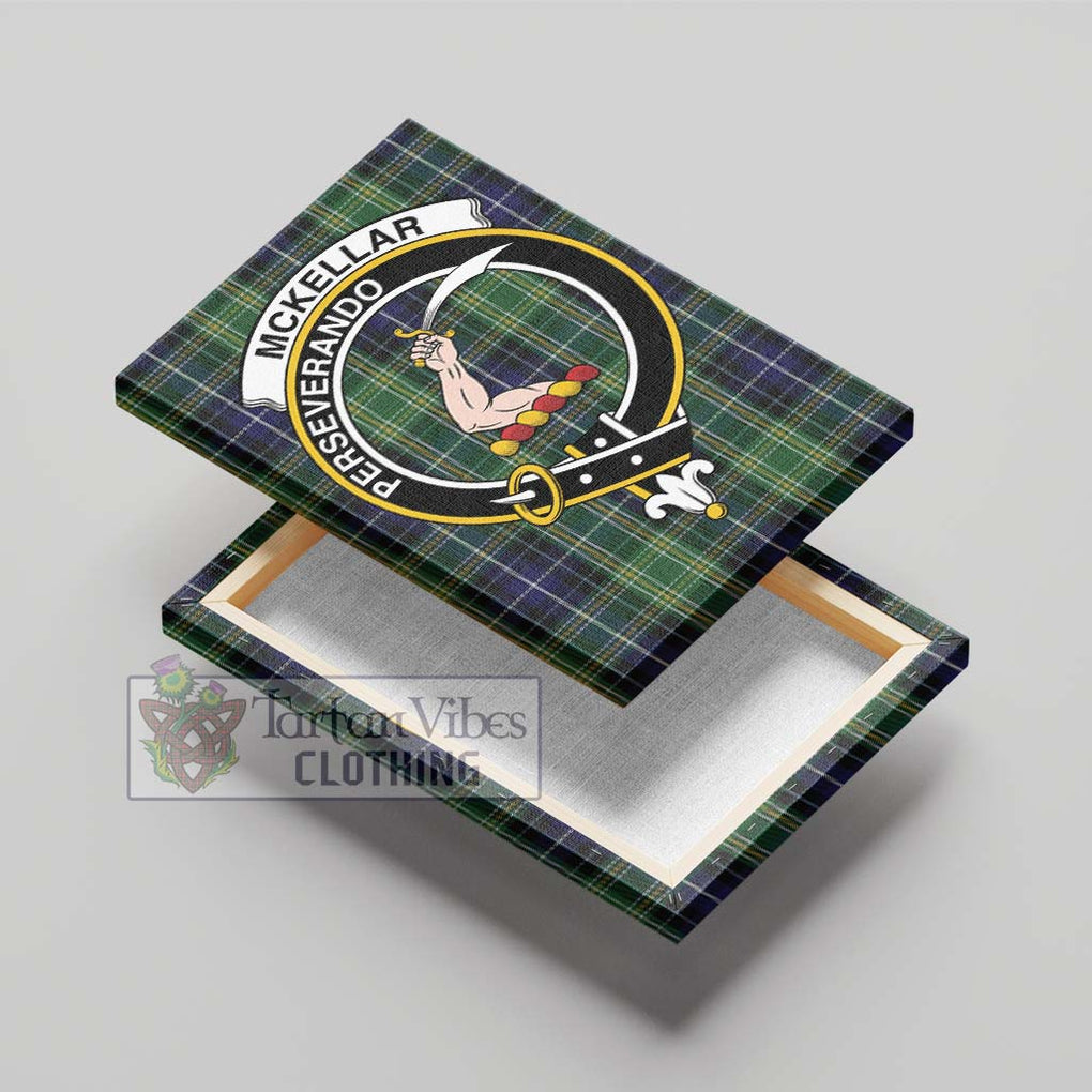 McKellar Tartan Canvas Print Wall Art with Family Crest - Tartan Vibes Clothing