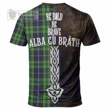 McKellar Tartan Family Crest T-Shirt Alba Gu Brath Be Brave Lion Ancient Style