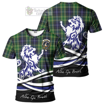 McKellar Tartan Cotton T-shirt with Alba Gu Brath Regal Lion Emblem Women's Shirt - Tartan Vibes Clothing