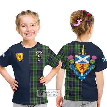 McKellar Tartan Kid T-Shirt Alba with Scottish Lion Royal Arm Half Style - Tartan Vibes Clothing