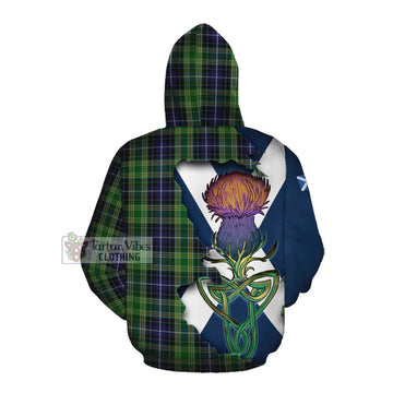 McKellar Tartan Family Crest Cotton Hoodie Scottish Thistle Celtic Inspired Pullover Hoodie - Tartan Vibes Clothing