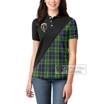 McKellar Tartan Women's Polo Shirt with Family Crest and Military Logo Style - Tartan Vibes Clothing
