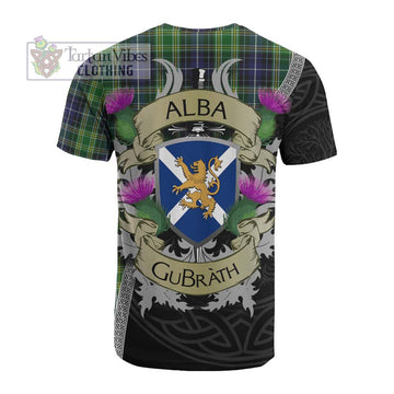 McKellar Tartan Family Crest Cotton T-shirt Lion Rampant Royal Thistle Shield Celtic Inspired - Tartan Vibes Clothing