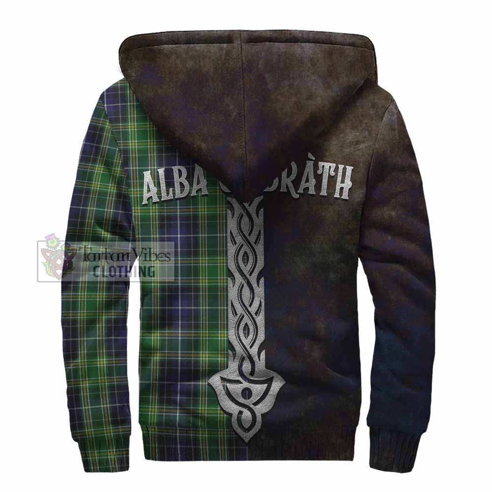 McKellar Tartan Family Crest Sherpa Hoodie Alba Gu Brath Be Brave Lion Ancient Style - Tartan Vibes Clothing