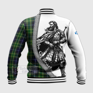 McKellar Tartan Clan Crest Baseball Jacket with Highlander Warrior Celtic Style - Tartan Vibes Clothing