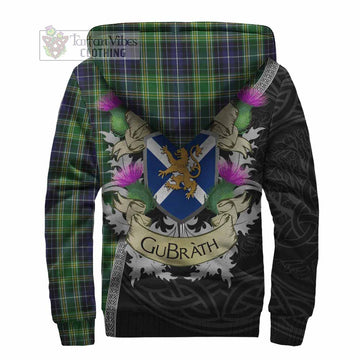 McKellar Tartan Family Crest Sherpa Hoodie Lion Rampant Royal Thistle Shield Celtic Inspired