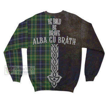 McKellar Tartan Family Crest Sweatshirt Alba Gu Brath Be Brave Lion Ancient Style - Tartan Vibes Clothing