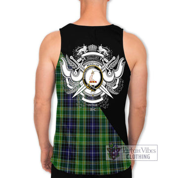 McKellar Tartan Men's Tank Top with Family Crest and Military Logo Style - Tartan Vibes Clothing