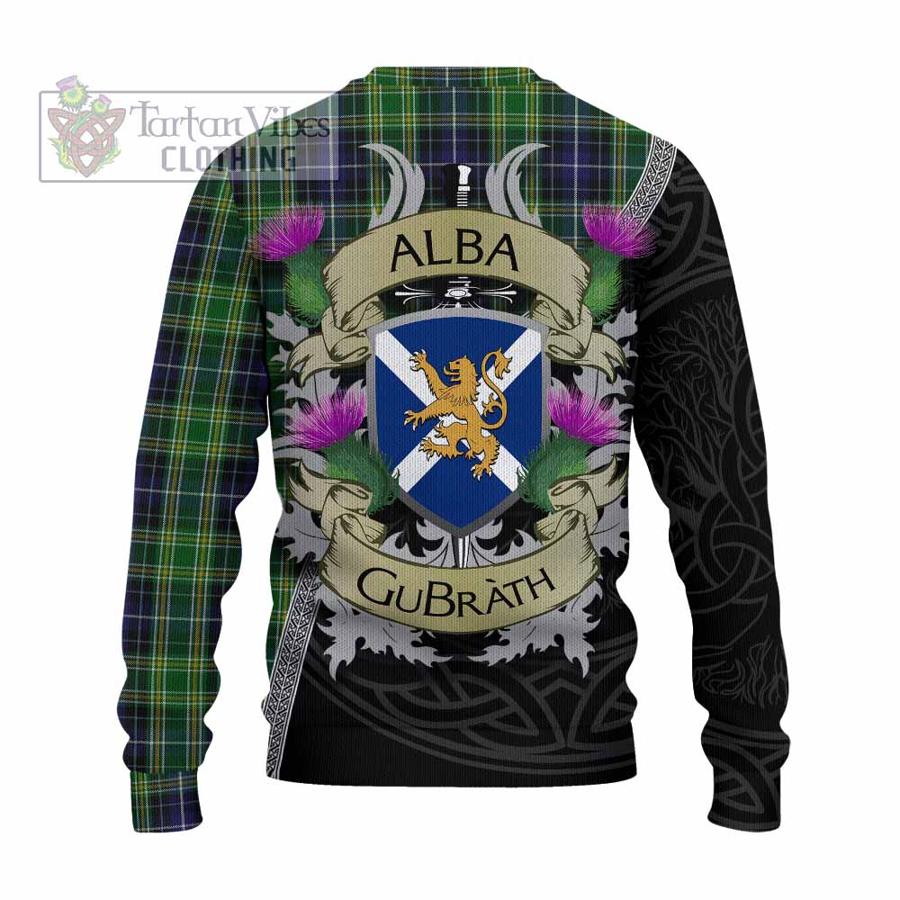 McKellar Tartan Family Crest Knitted Sweater Lion Rampant Royal Thistle Shield Celtic Inspired - Tartan Vibes Clothing