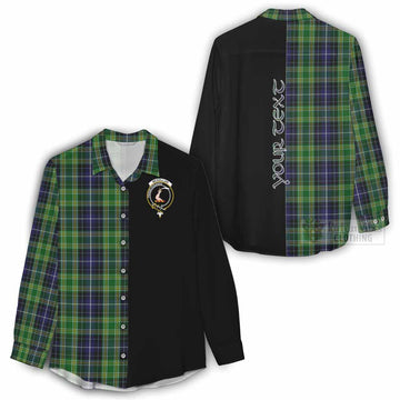 McKellar Tartan Women's Casual Shirt with Family Crest and Half Of Me Style - Tartan Vibes Clothing