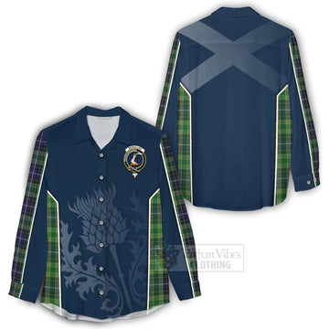 McKellar Tartan Women's Casual Shirt with Family Crest and Scottish Thistle Vibes Sport Style - Tartan Vibes Clothing