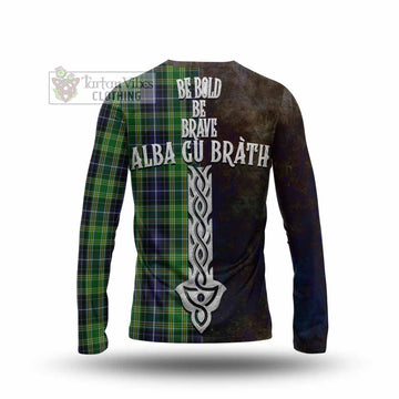 McKellar Tartan Family Crest Long Sleeve T-Shirt Alba Gu Brath Be Brave Lion Ancient Style - Tartan Vibes Clothing