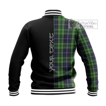 McKellar Tartan Baseball Jacket with Family Crest and Half Of Me Style - Tartan Vibes Clothing