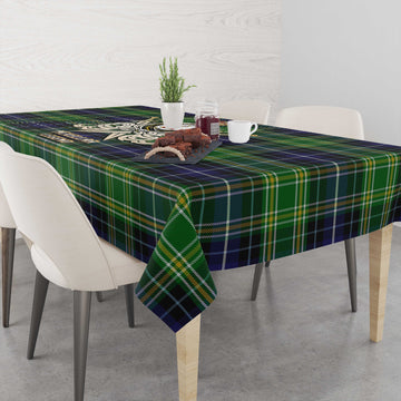 McKellar Tartan Tablecloth with Clan Crest and the Golden Sword of Courageous Legacy - Tartan Vibes Clothing