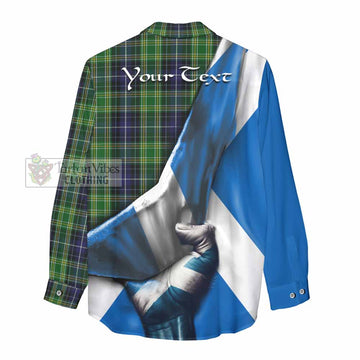 McKellar Tartan Women's Casual Shirt with Family Crest Scotland Patriotic Style - Tartan Vibes Clothing