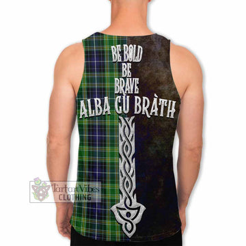 McKellar Tartan Family Crest Men's Tank Top Alba Gu Brath Be Brave Lion Ancient Style