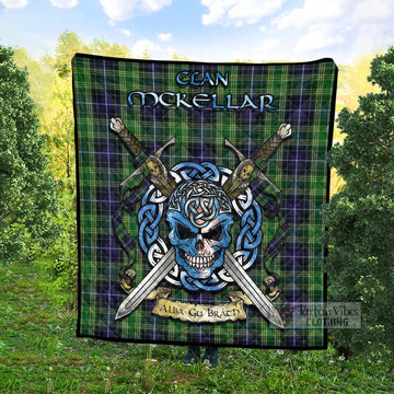 McKellar Tartan Quilt with Celtic Skull Alba Gu Brath Style - Tartan Vibes Clothing