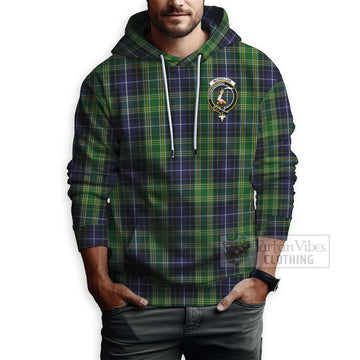 McKellar Tartan Hoodie with Family Crest and Bearded Skull Holding Bottles of Whiskey - Tartan Vibes Clothing