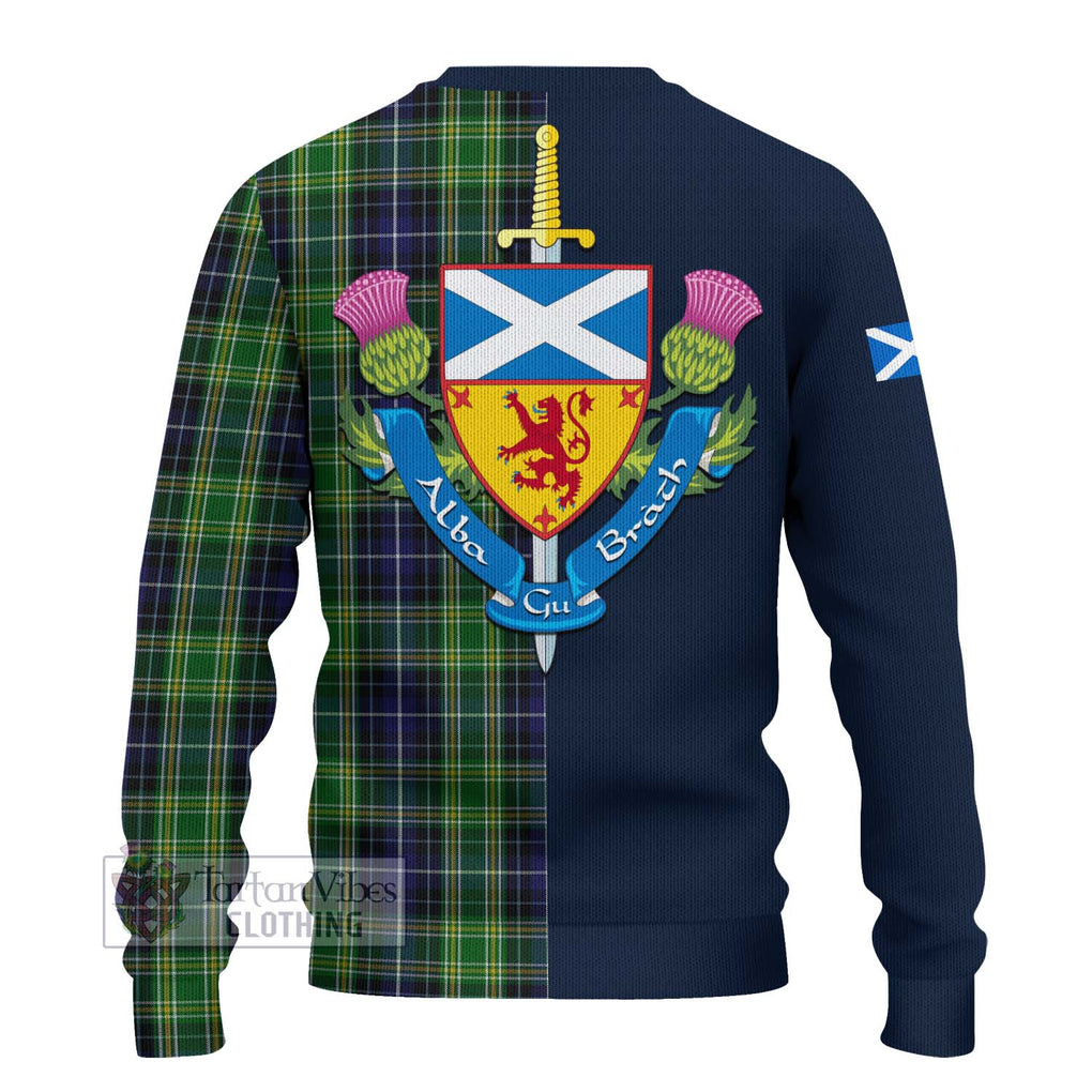 McKellar Tartan Ugly Sweater Alba with Scottish Lion Royal Arm Half Style - Tartan Vibes Clothing