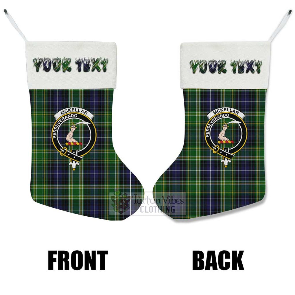 McKellar Tartan Family Crest Christmas Stocking with Personalized Text - Tartan Vibes Clothing