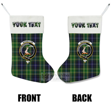 McKellar Tartan Family Crest Christmas Stocking with Personalized Text - Tartan Vibes Clothing