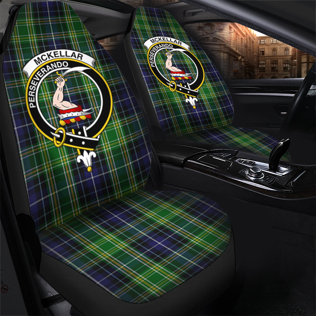 McKellar Tartan Car Seat Cover with Family Crest - Tartanvibesclothing