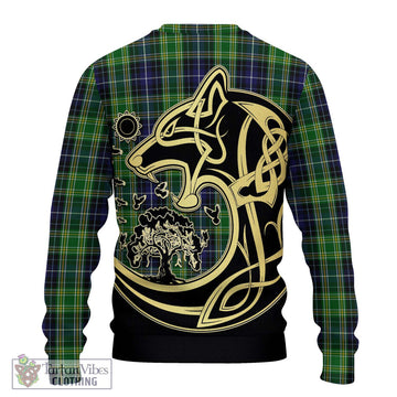 McKellar Tartan Ugly Sweater with Family Crest Celtic Wolf Style - Tartan Vibes Clothing