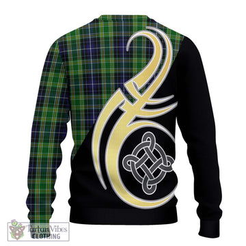 McKellar Tartan Ugly Sweater with Family Crest and Celtic Symbol Style - Tartan Vibes Clothing