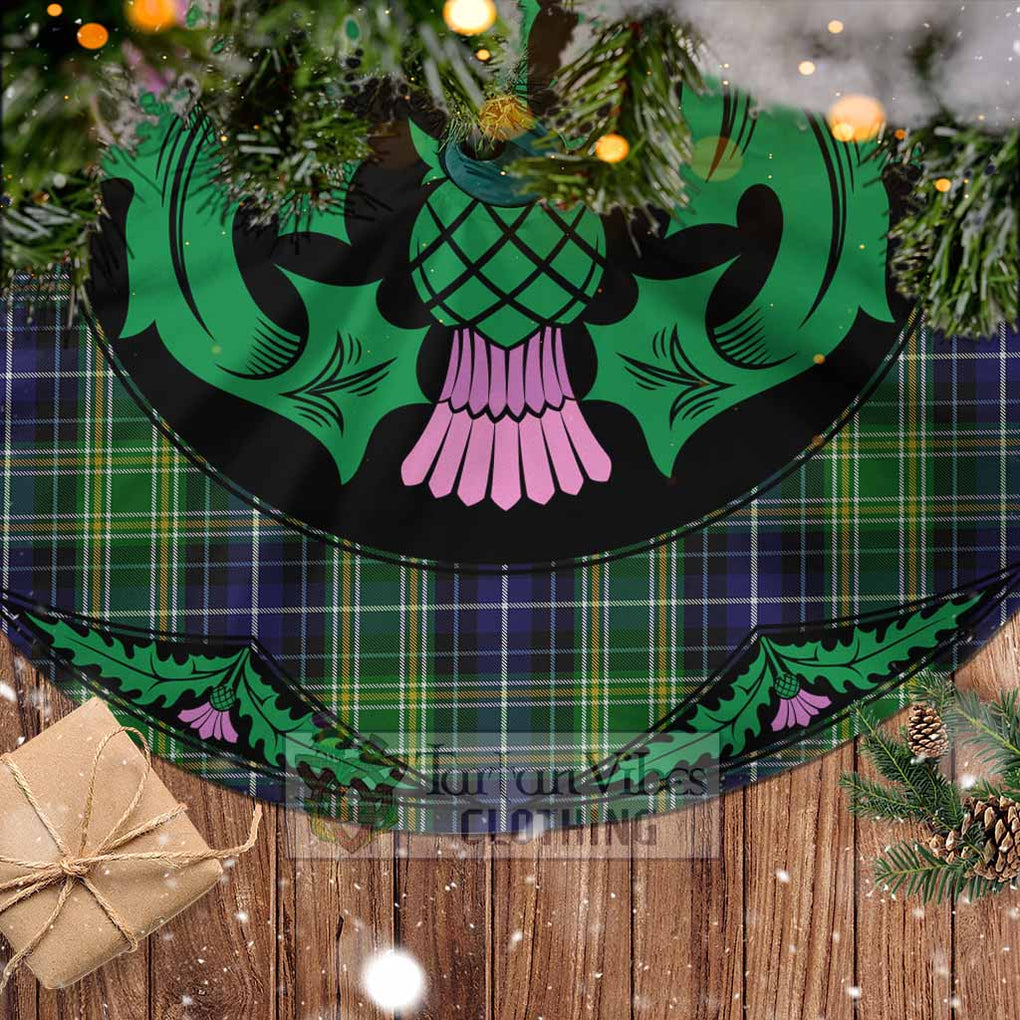 McKellar Tartan Christmas Tree Skirt Scottish Thistle Style - Tartan Vibes Clothing