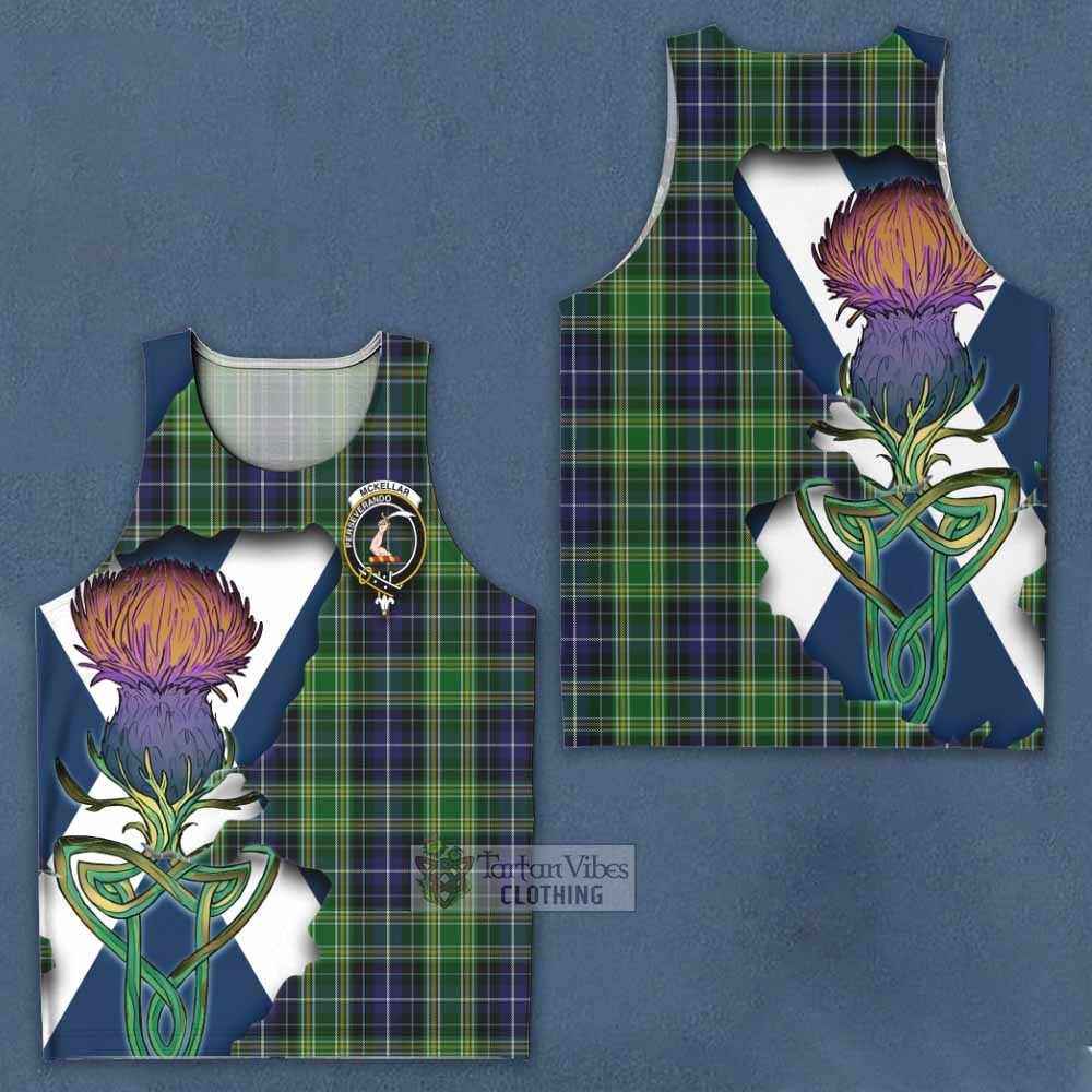 McKellar Tartan Family Crest Men's Tank Top Scottish Thistle Celtic Inspired - Tartan Vibes Clothing
